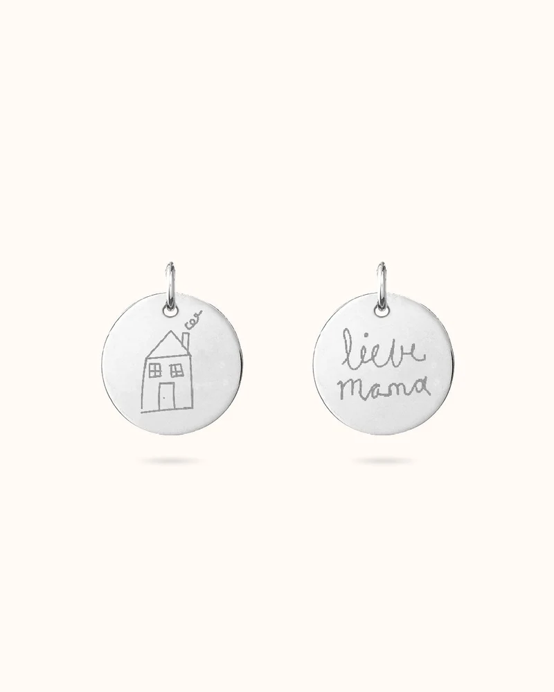 Gepersonaliseerde Losse Bedels met Eigen Illustratie - Zilver - Bedel