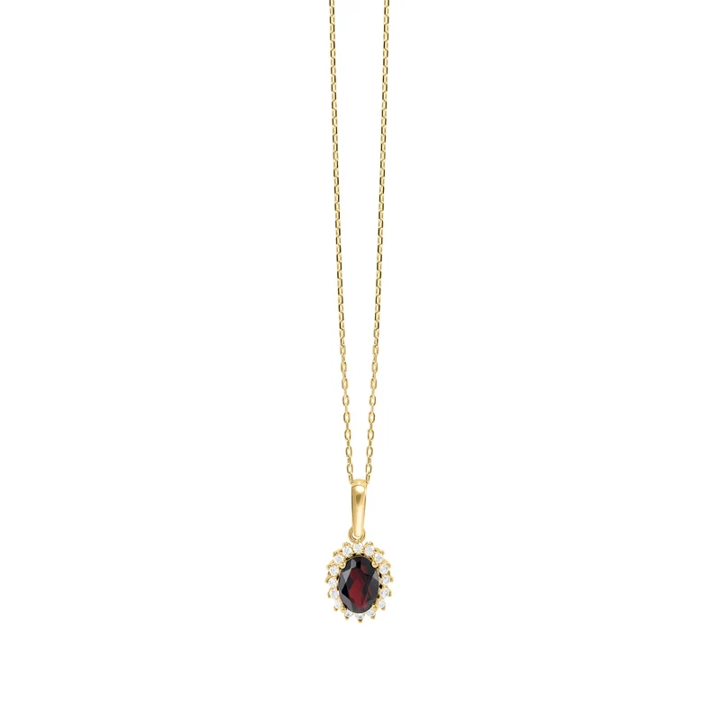 Heirloom Granat Halskette