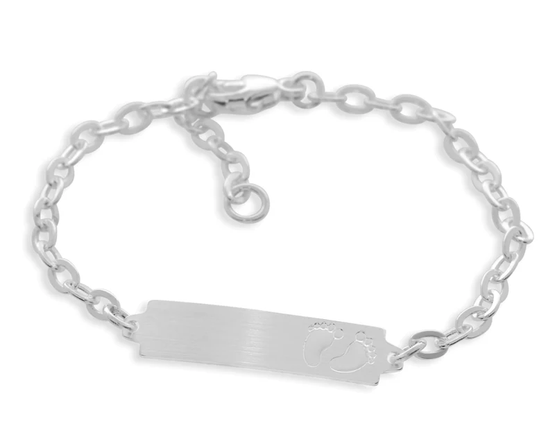ID Gravurarmband Babyfüße verstellbar