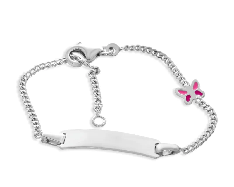 Taufarmband mit Schmetterling 925 Sterling Silber