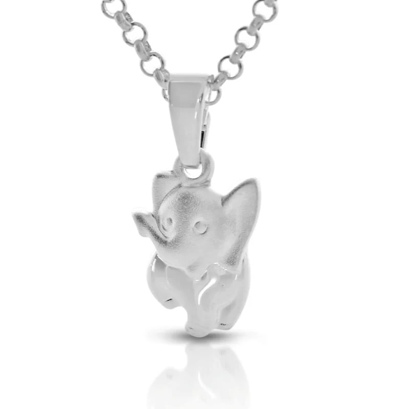 Elefant Anhänger Kette Glücksbringer niederlicher Elefant 925 Silber