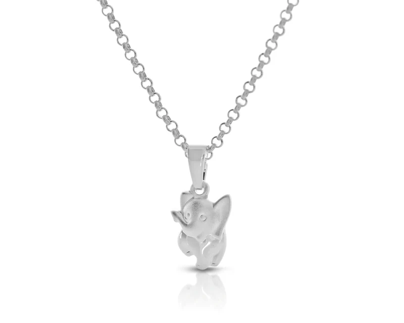 Elefant Anhänger Kette Glücksbringer niederlicher Elefant 925 Silber