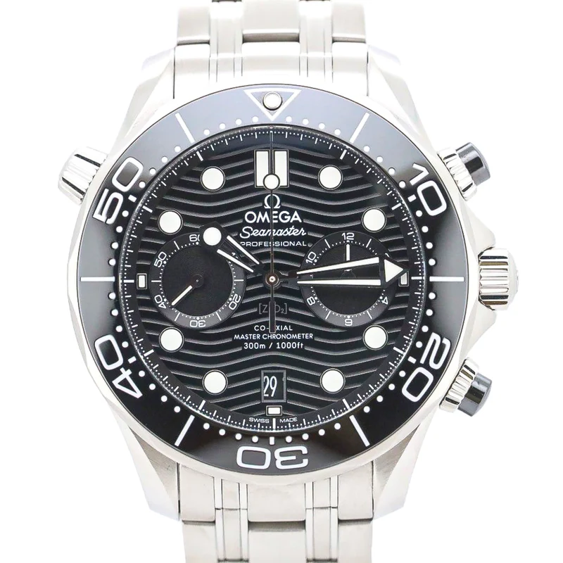Omega Seamaster Diver 300 M 44mm 21030445101001 B&P Edelstahl Chronograph