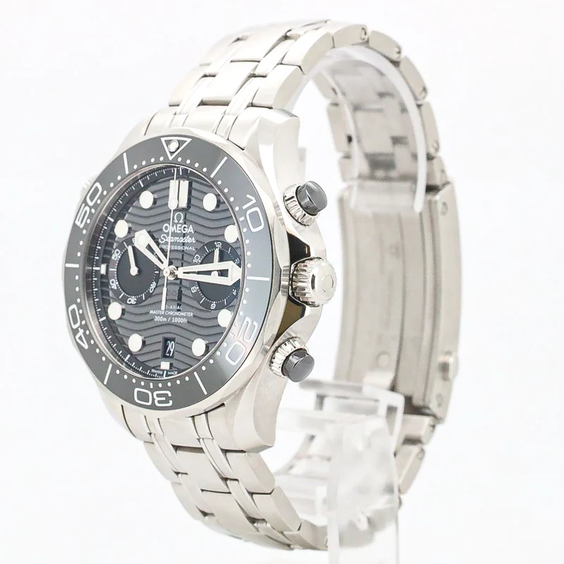 Omega Seamaster Diver 300 M 44mm 21030445101001 B&P Edelstahl Chronograph