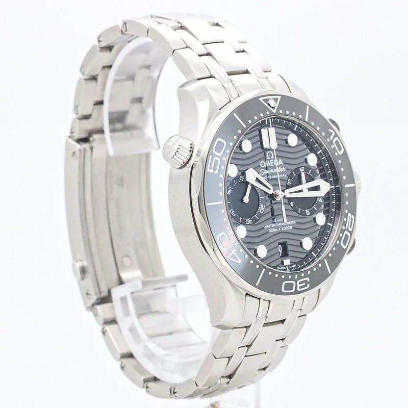 Omega Seamaster Diver 300 M 44mm 21030445101001 B&P Edelstahl Chronograph