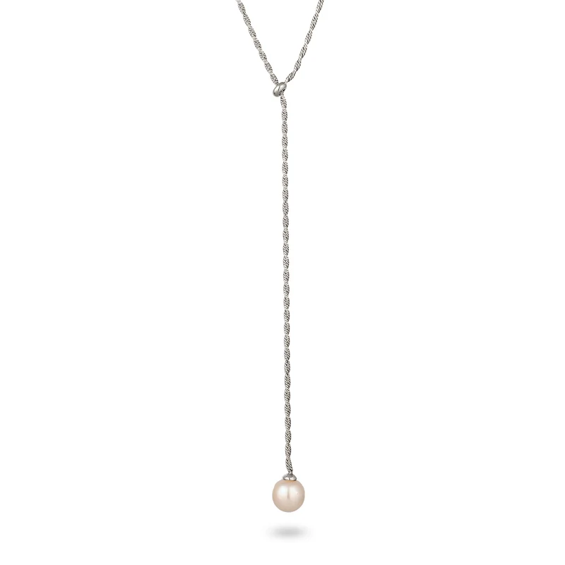Y-Halskette | Mit Perle von Swarovski® (Weiß)