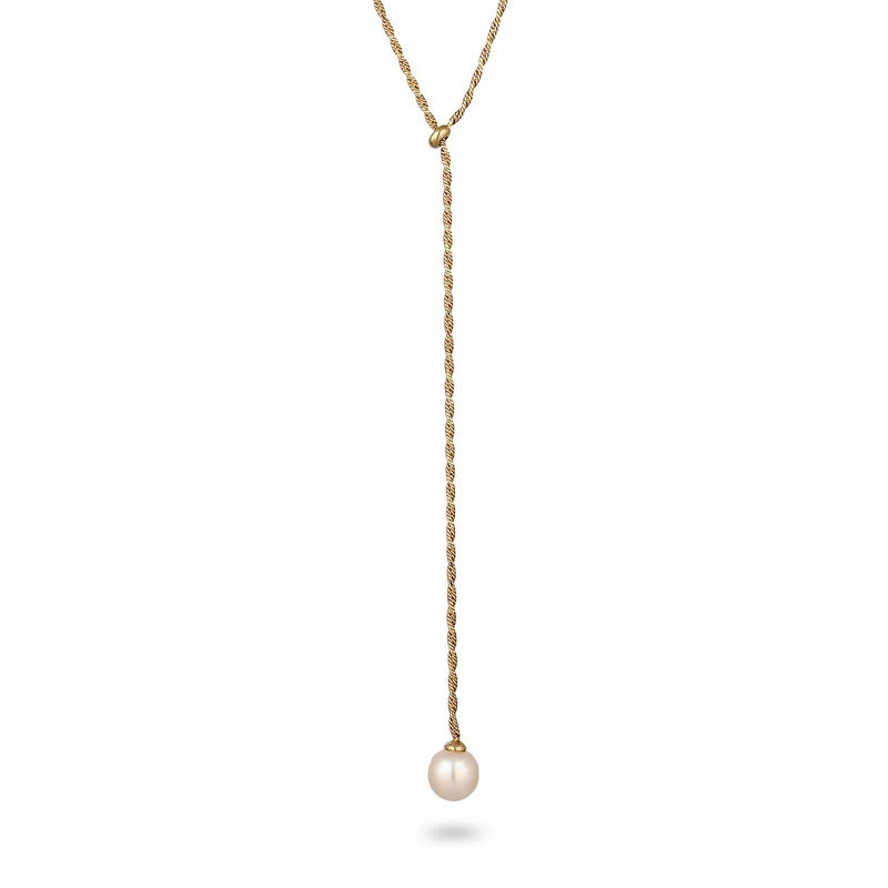 Y-Halskette | Mit Perle von Swarovski® (Weiß)