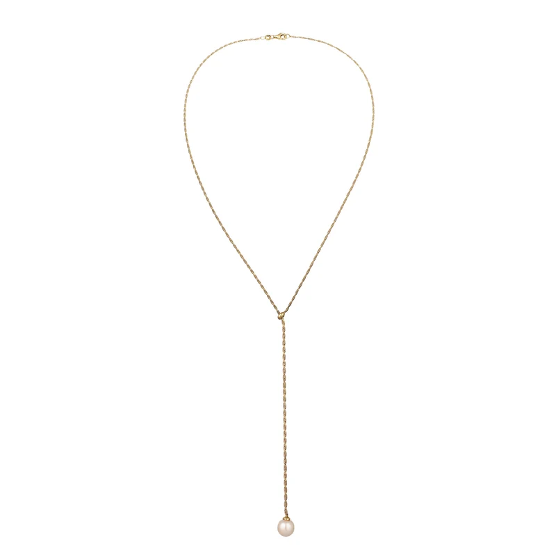 Y-Halskette | Mit Perle von Swarovski® (Weiß)