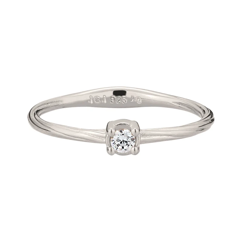 Soliltär Ring | Diamant (Weiß, 0.06 ct)