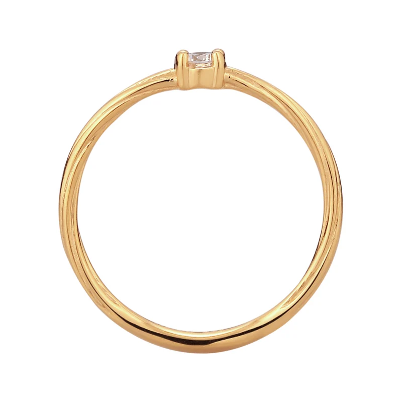 Soliltär Ring | Diamant (Weiß, 0.06 ct)