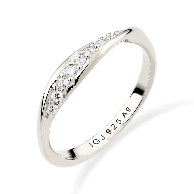 Stapelring | Laborgezüchtete Diamanten (Weiß, 0.18 ct)