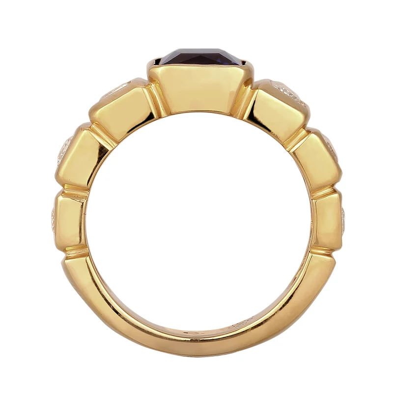 Bandring | Saphir (Dunkelblau) & Topas (Weiß)