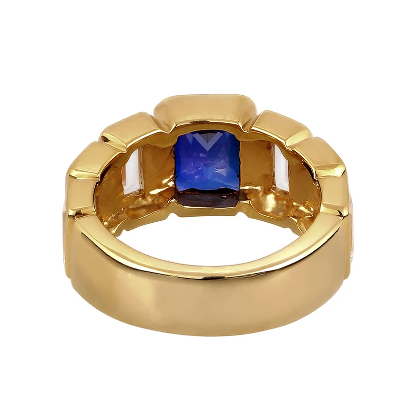 Bandring | Saphir (Dunkelblau) & Topas (Weiß)
