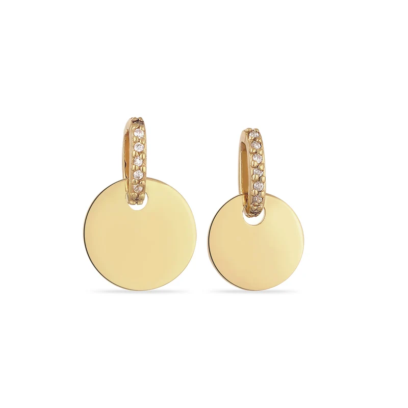 Anhänger Set Plättchen | Zirkonia (Weiß)