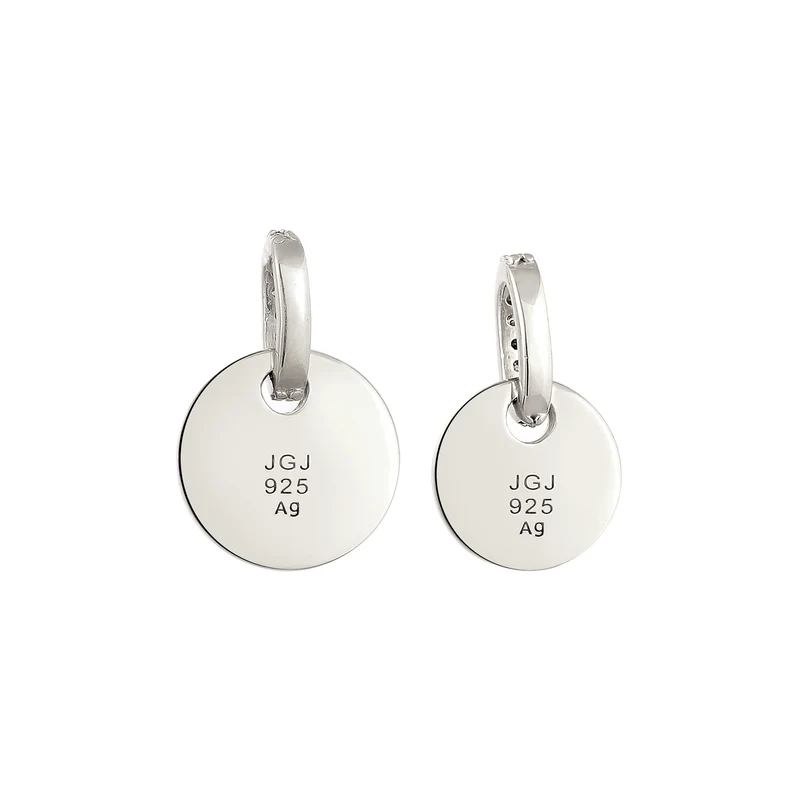 Anhänger Set Plättchen | Zirkonia (Weiß)
