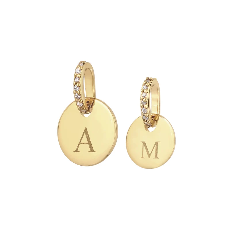 Anhänger Set Plättchen | Zirkonia (Weiß)
