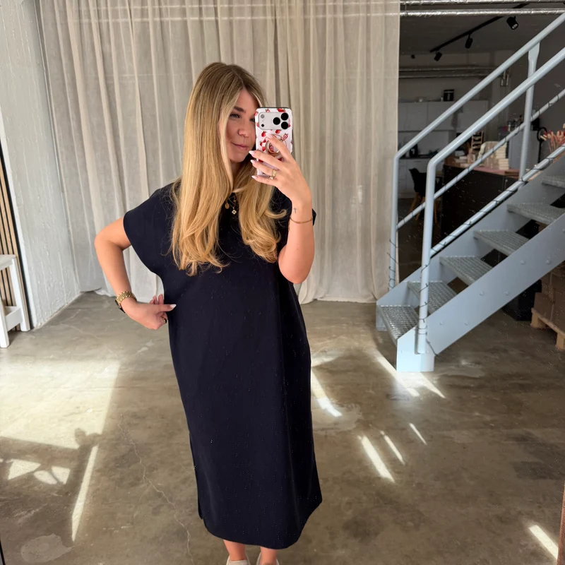 Oversize Kleid Molly - Butterstoff Dunkelblau