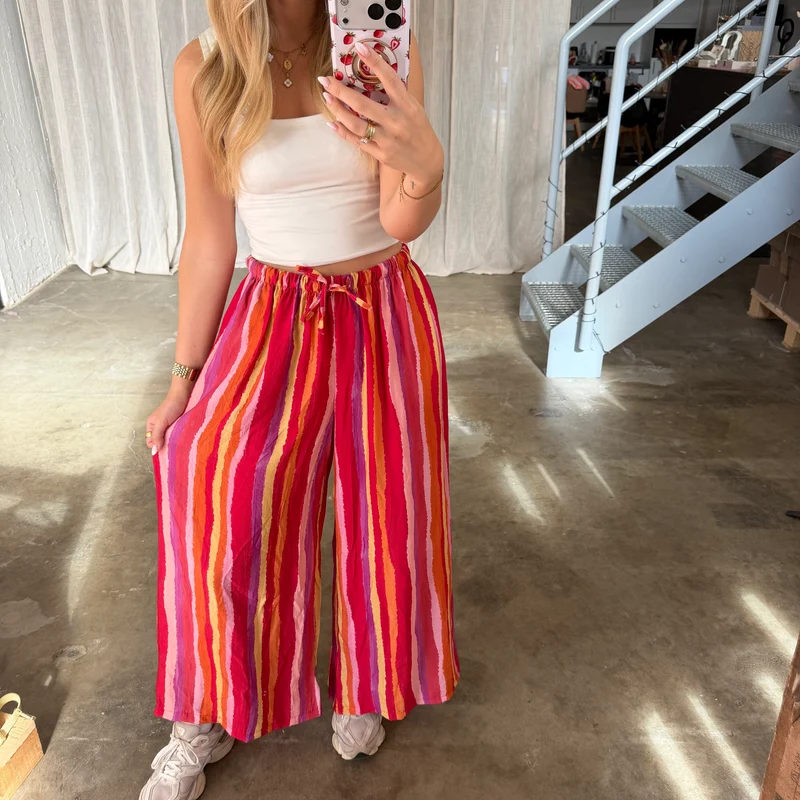 Amalfi Hose Stripes - Rot
