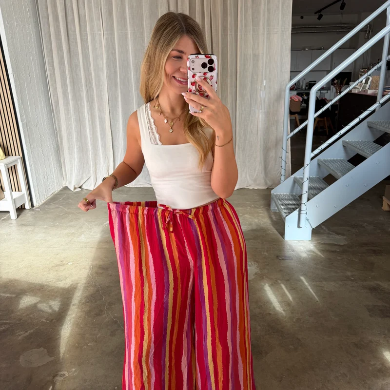 Amalfi Hose Stripes - Rot