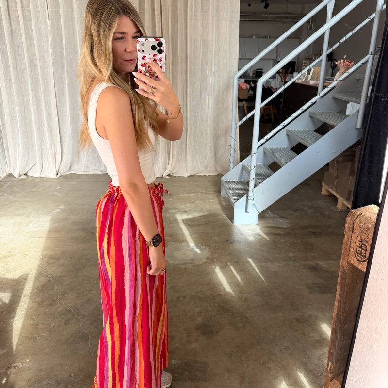 Amalfi Hose Stripes - Rot