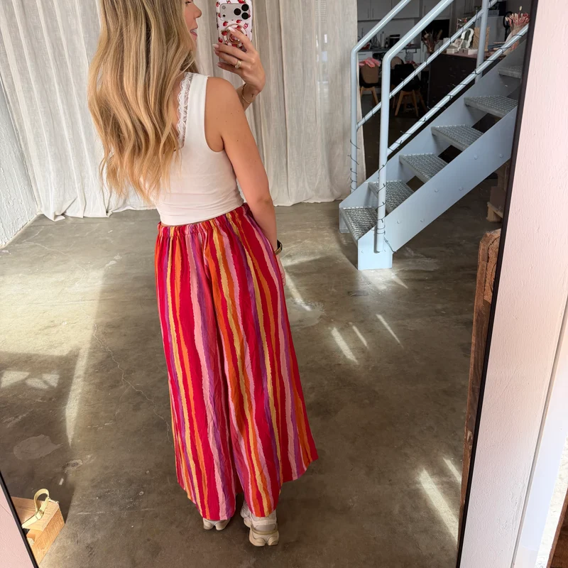 Amalfi Hose Stripes - Rot