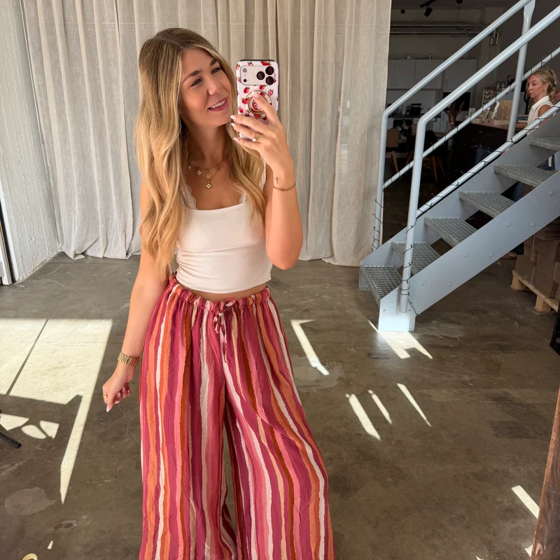 Amalfi Hose Stripes - Berry