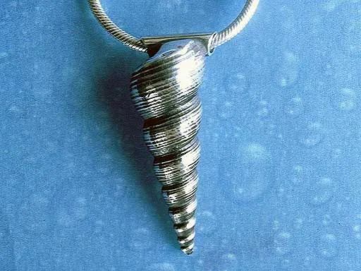 Turmschnecke Silber Anhänger Maritim
