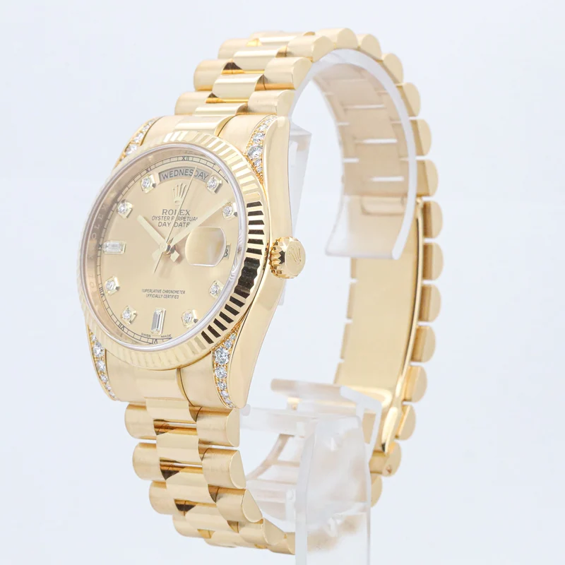 Rolex DayDate 36 118338 President Factory Diamond LC100