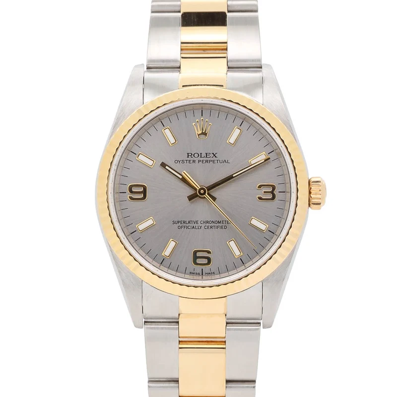 Rolex Oyster Perpetual 34mm 14233 Stahl Gold B&P