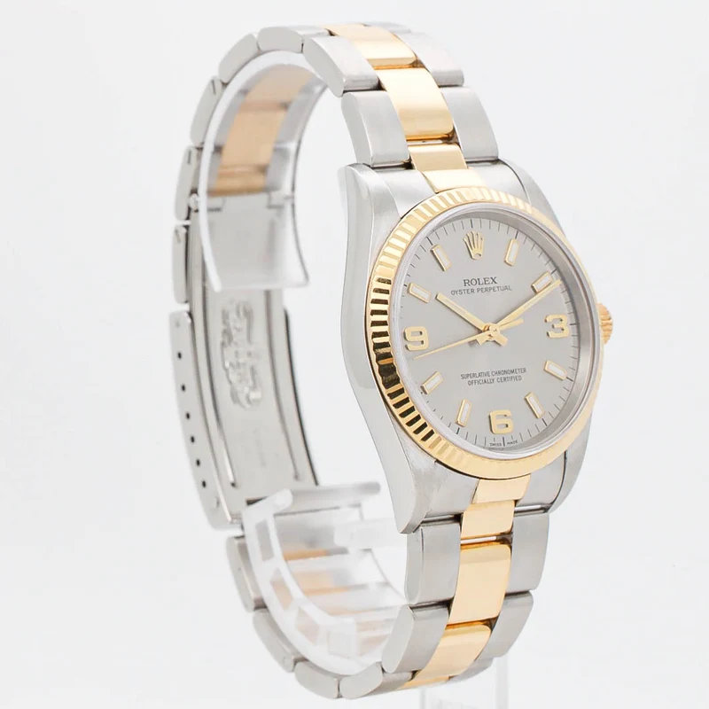 Rolex Oyster Perpetual 34mm 14233 Stahl Gold B&P
