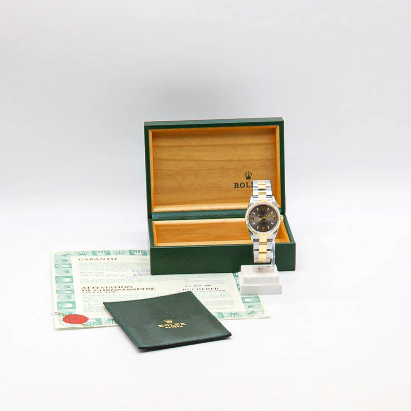 Rolex Oyster Perpetual 34mm 14233 Stahl Gold B&P