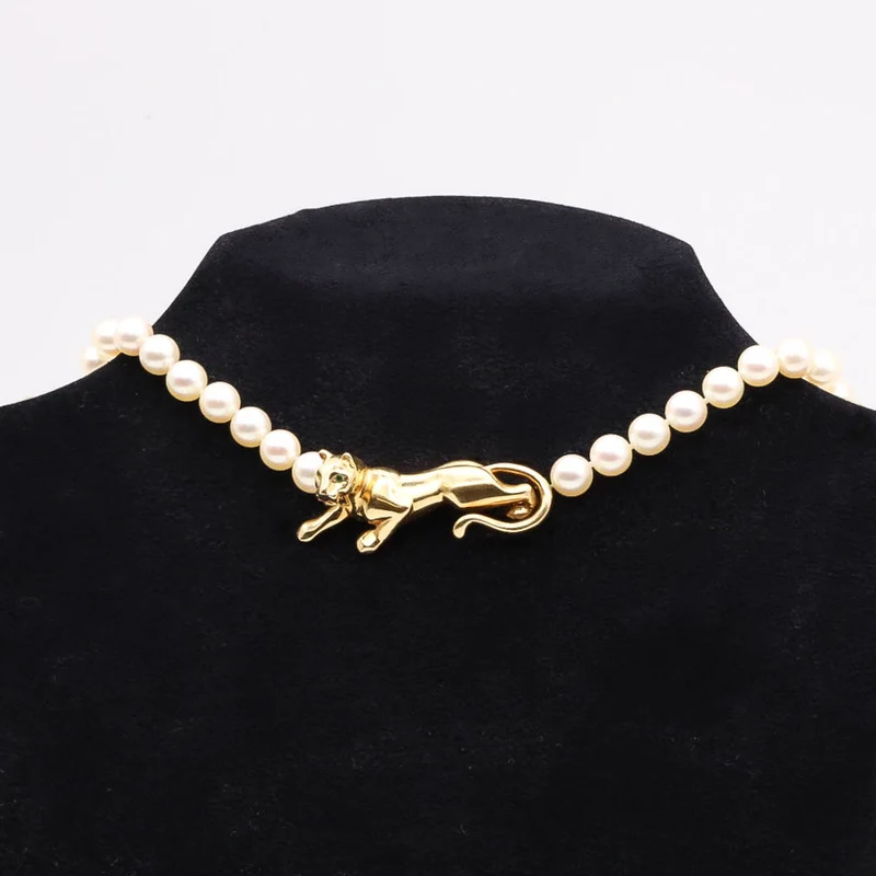 Original Vintage Cartier Panthere Perlenkette 750/18k