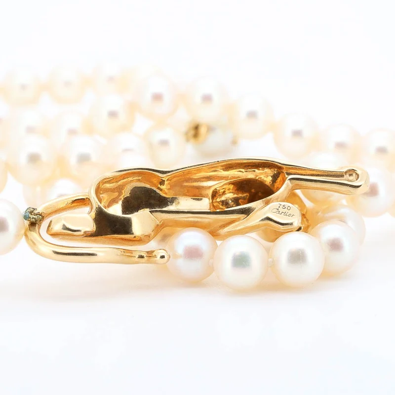 Original Vintage Cartier Panthere Perlenkette 750/18k