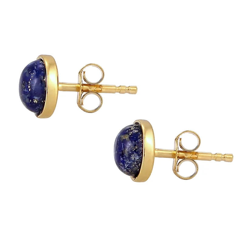 Ohrstecker Rund | Lapis Lazuli (Blau)