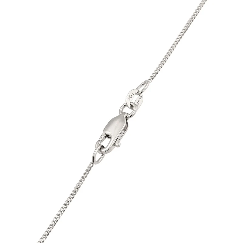 Halskette Schneeflocke | Mondstein & Lab Grown Diamant (Weiß, 0.015 ct)
