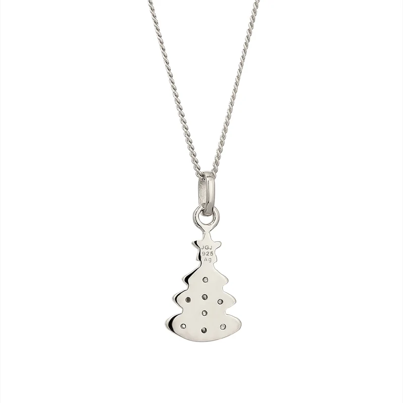 Halskette Tanne | Laborgezüchtete Diamanten (Weiß, 0.015 ct)
