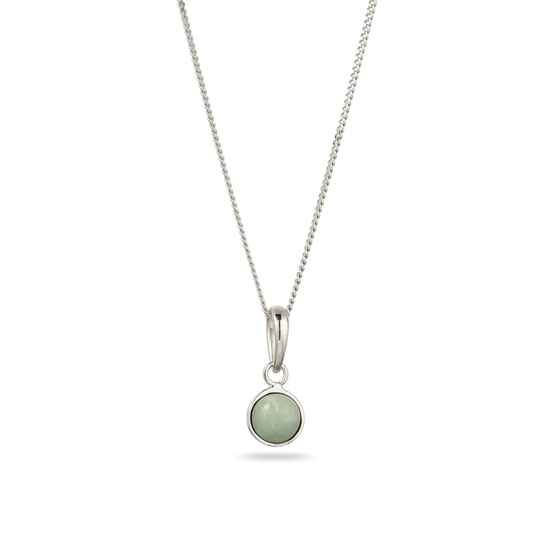 Halskette Solitär | Jade (Grün)