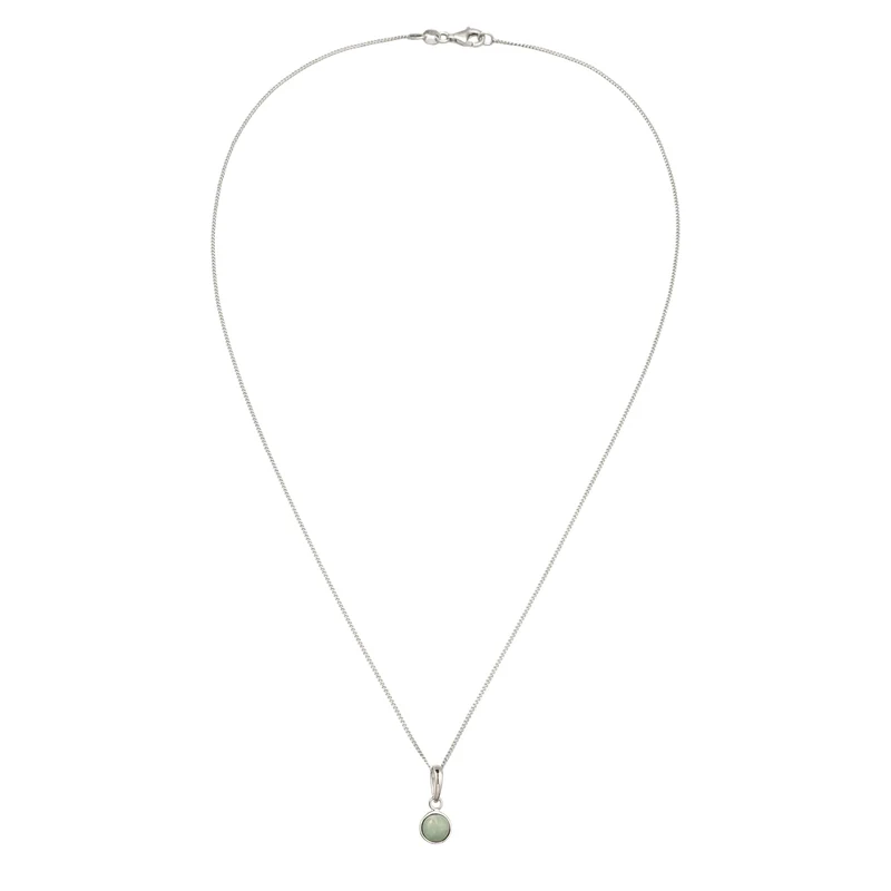 Halskette Solitär | Jade (Grün)