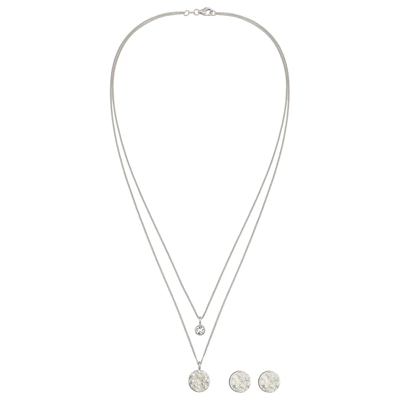 Schmuckset Plättchen | mit Kristallen von Swarovski® (Weiß)