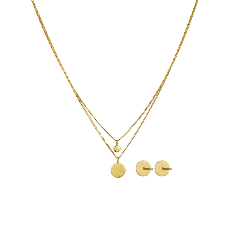 Schmuckset Plättchen | mit Kristallen von Swarovski® (Weiß)