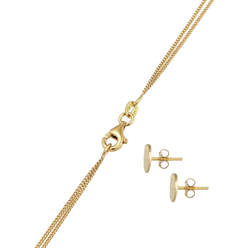 Schmuckset Plättchen | mit Kristallen von Swarovski® (Weiß)