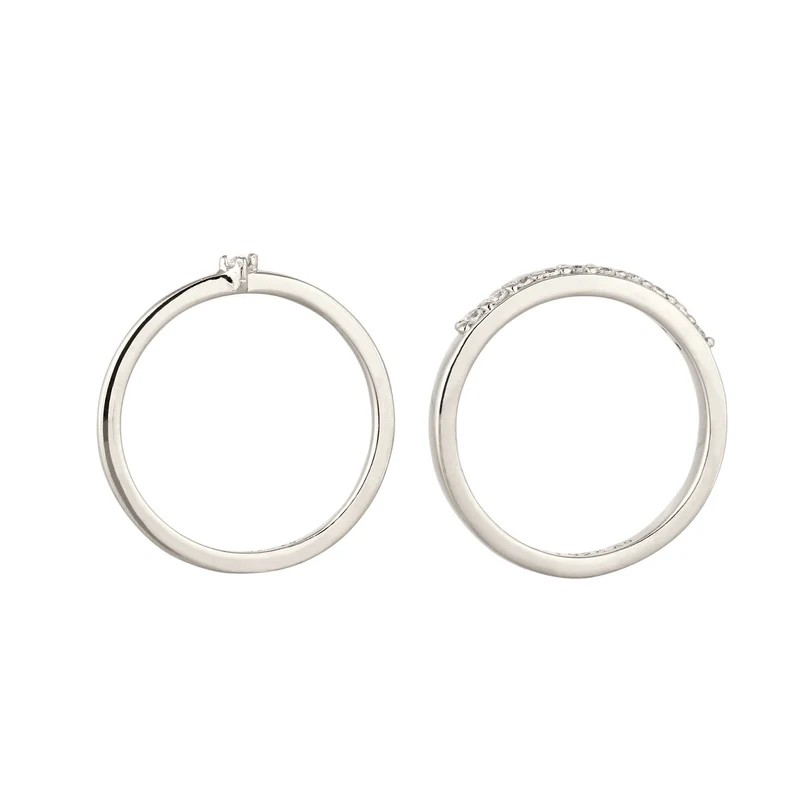 Ringset | Laborgezüchtete Diamanten (Weiß, 0.015 ct)
