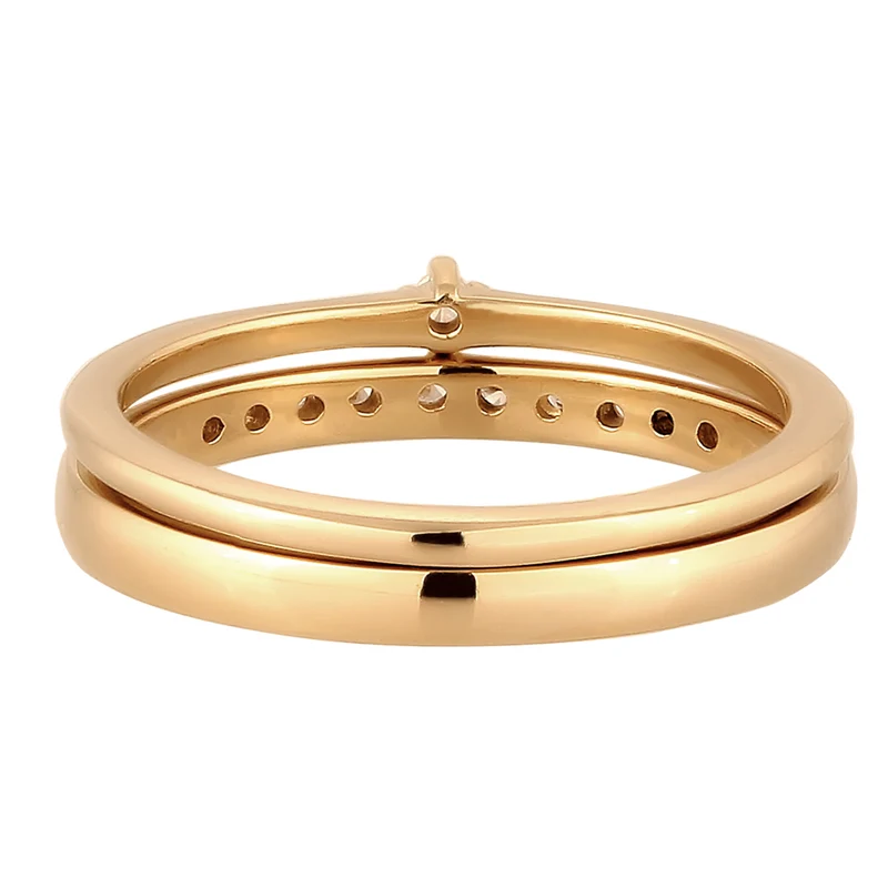 Ringset | Laborgezüchtete Diamanten (Weiß, 0.015 ct)