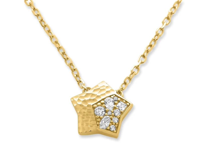 STERN KETTE GOLD DAMEN HALSKETTE MIT ANHÄNGER