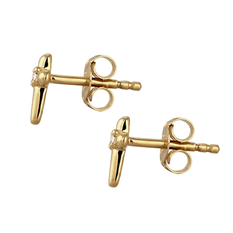 Ohrstecker Kreuz | Mit Kristallen von Swarovski® (Weiß)
