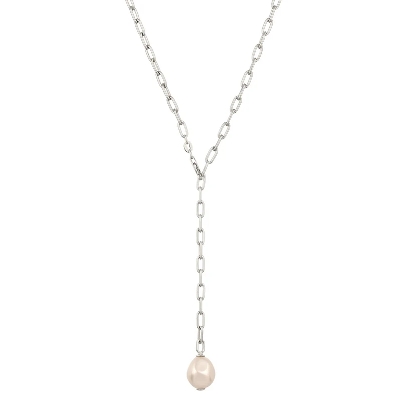 Y-Kette | Perle von Swarovski® (Weiß)