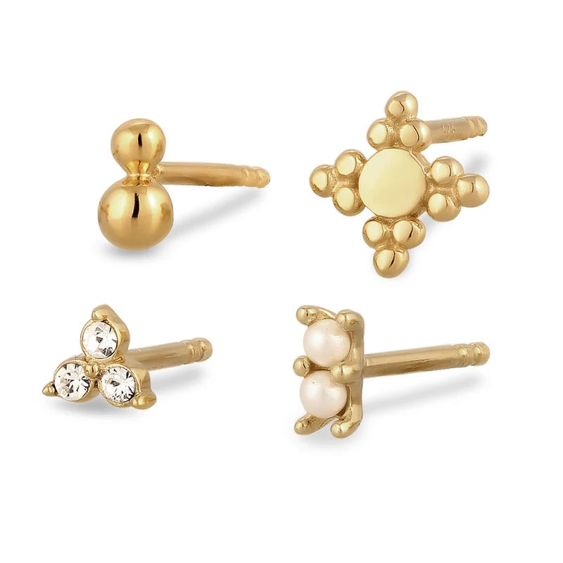Ohrstecker Set | mit Kristalle von Swarovski® (Weiß)