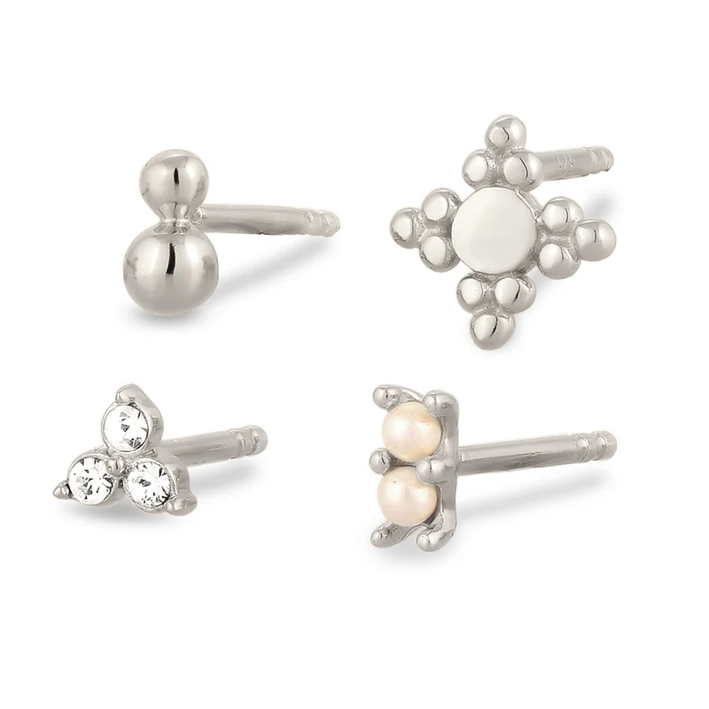 Ohrstecker Set | mit Kristalle von Swarovski® (Weiß)