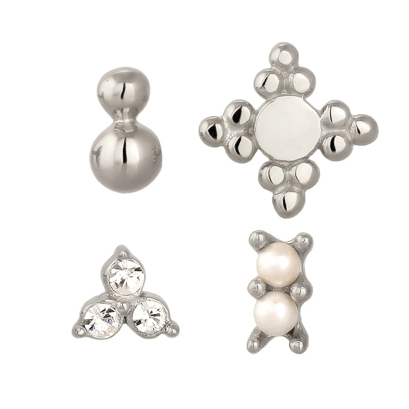 Ohrstecker Set | mit Kristalle von Swarovski® (Weiß)
