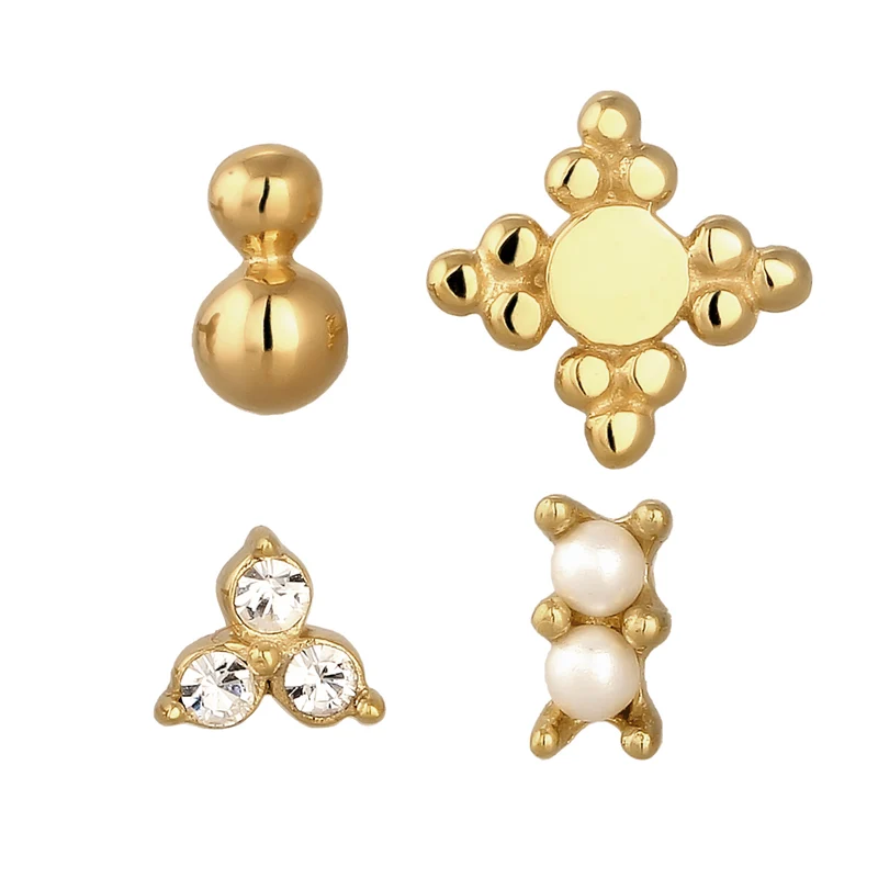 Ohrstecker Set | mit Kristalle von Swarovski® (Weiß)